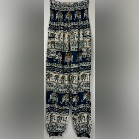 the elephant pants Pants - The Elephant Pants Harem Hippie Pockets High Waist Boho M Green 0657